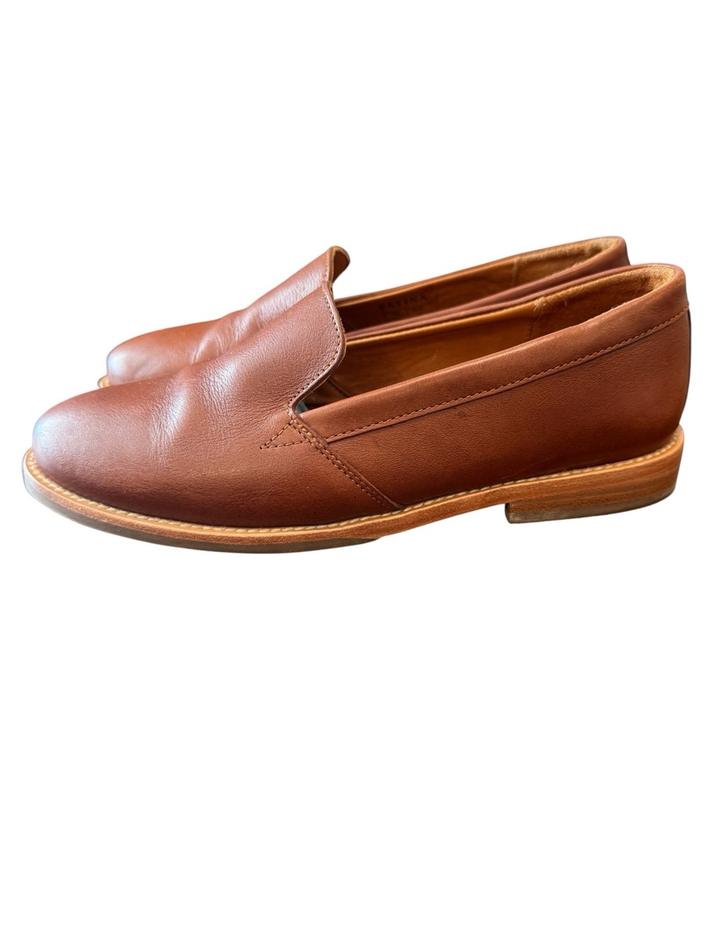 Patina by Portland Leather Slip-On Loafers Women’s Size 8.5 Cognac Brown